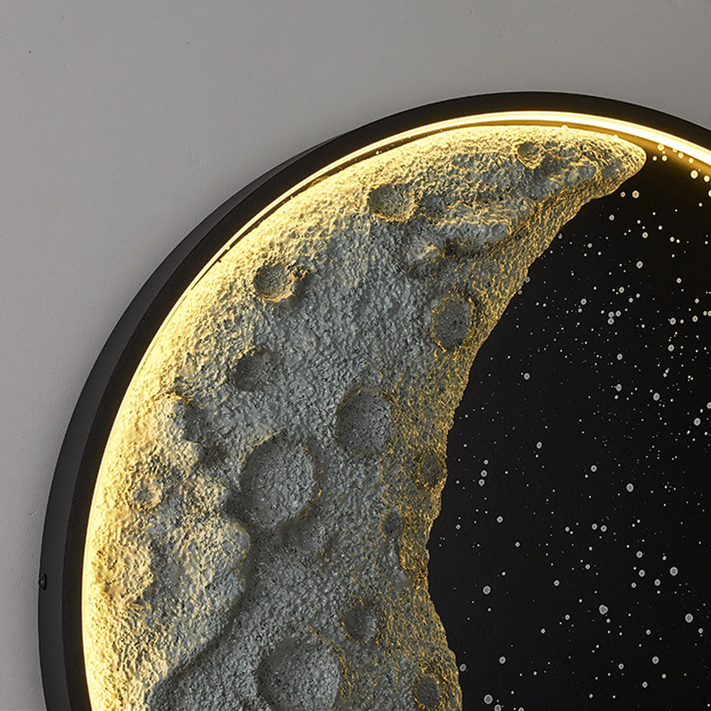 Aria wandlamp – Astronaut – Maan – Zwart metaal