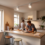 Adjustable LED Spotlight Round Surface above kitchen island - Arisha