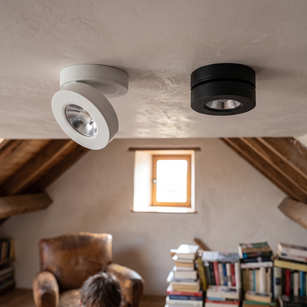 Adjustable LED Spotlight Round Surface ceiling detail - Arisha