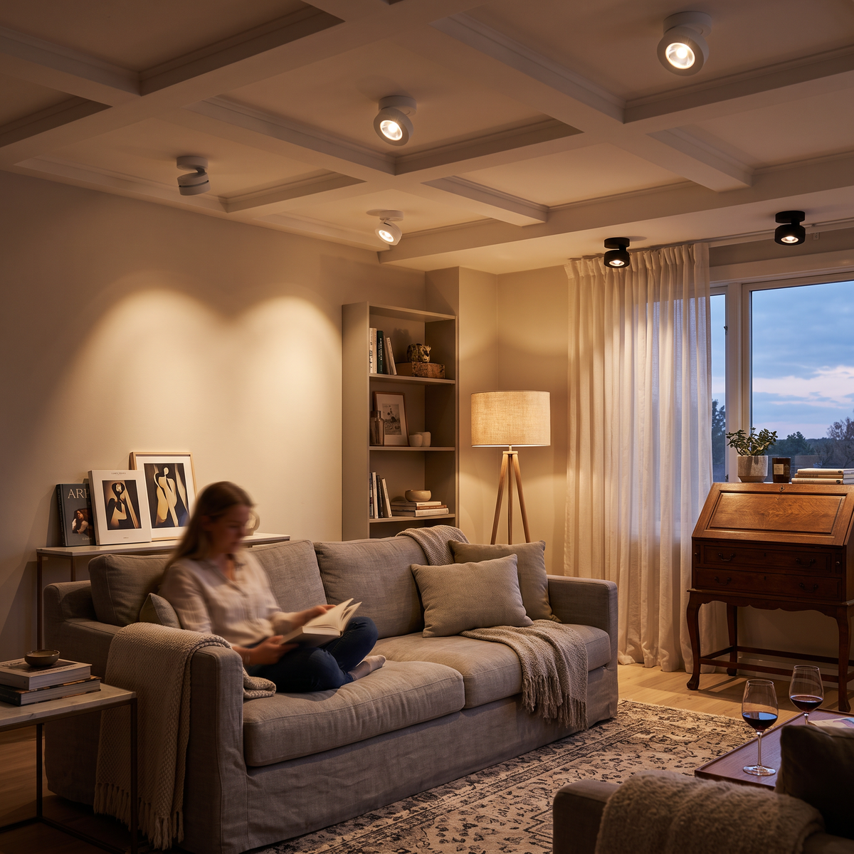 Adjustable LED Spotlight Round Surface in living room - Arisha