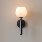 Alabaster Flower Wall Light – Contemporary – Alabaster & Brass