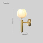 Alabaster Flower Wall Light – Contemporary – Alabaster & Brass