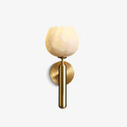 Alabaster Flower Wall Light – Contemporary – Alabaster & Brass