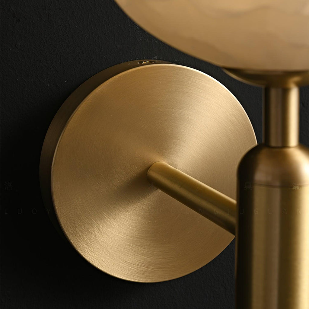 Alabaster Flower Wall Light – Contemporary – Alabaster & Brass