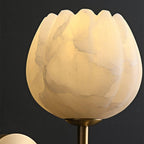 Alabaster Flower Wall Light – Contemporary – Alabaster & Brass