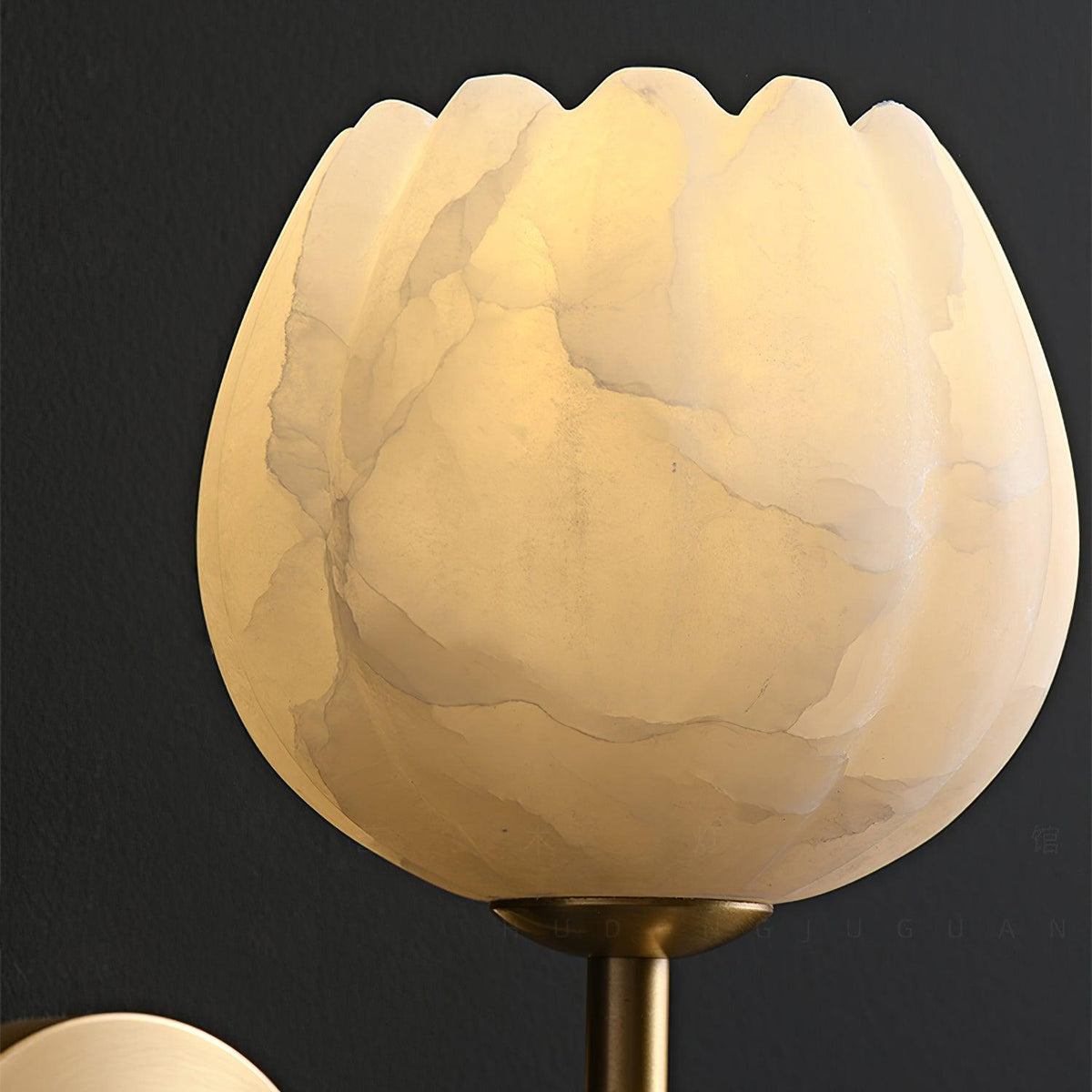 Alabaster Flower Wall Light – Contemporary – Alabaster & Brass