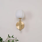 Alabaster Flower Wall Light – Contemporary – Alabaster & Brass