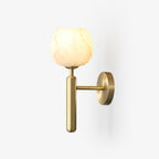 Alabaster Flower Wall Light – Contemporary – Alabaster & Brass