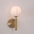 Alabaster Flower Wall Light – Contemporary – Alabaster & Brass