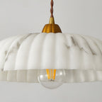 Alabaster Style Pendant Light – Contemporary – Resin & Metal