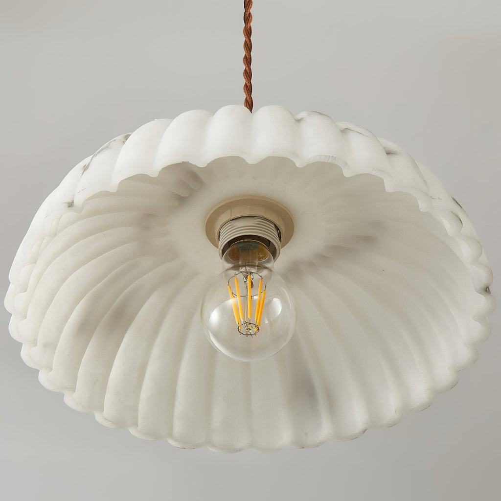 Alabaster Style Pendant Light – Contemporary – Resin & Metal