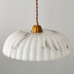 Alabaster Style Pendant Light – Contemporary – Resin & Metal