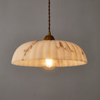Alabaster Style Pendant Light – Contemporary – Resin & Metal