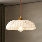 Alabaster Style Pendant Light – Contemporary – Resin & Metal