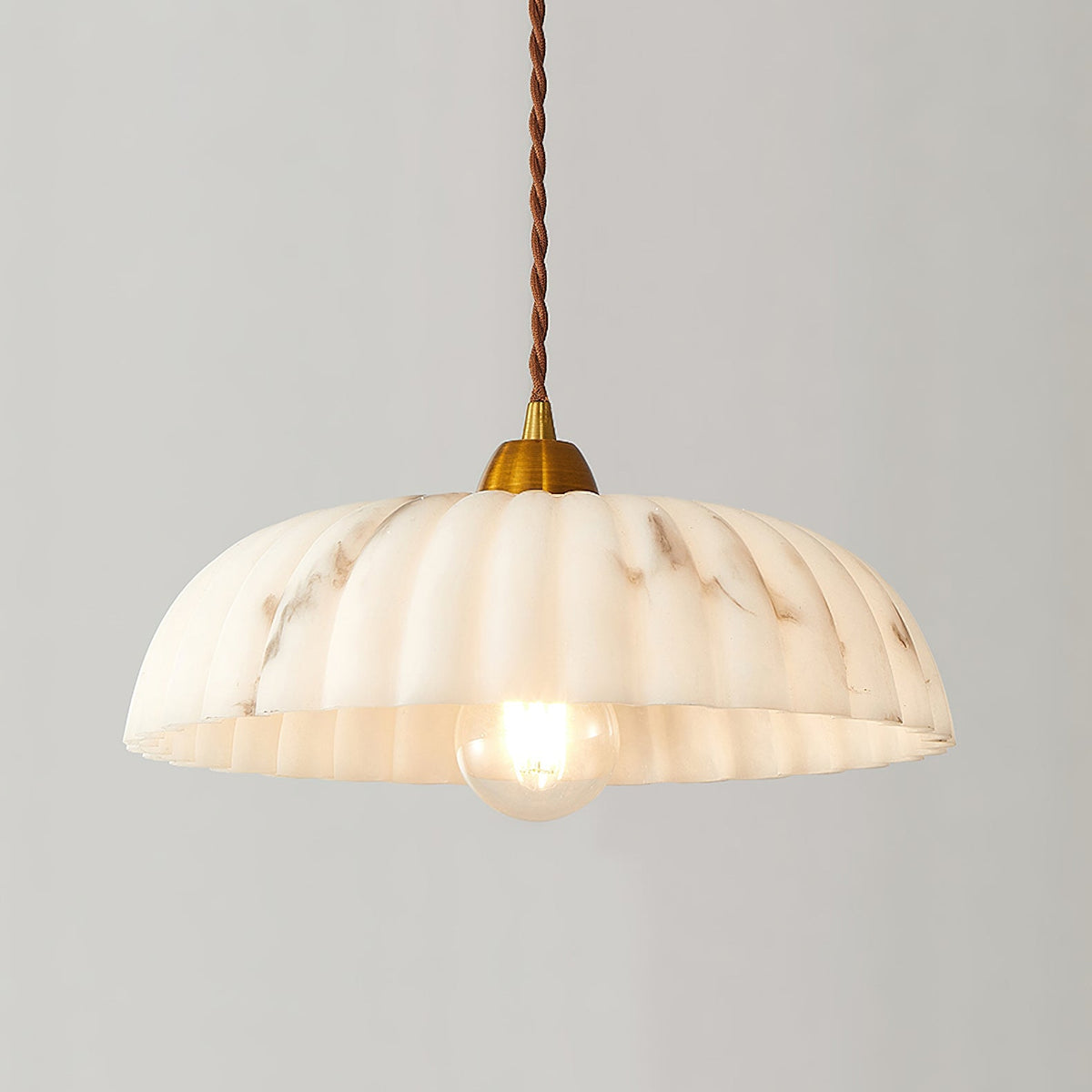 Alabaster Style Pendant Light – Contemporary – Resin & Metal