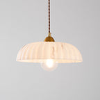 Alabaster Style Pendant Light – Contemporary – Resin & Metal