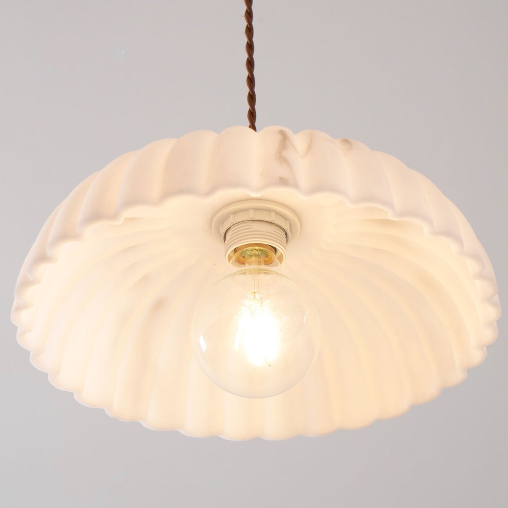 Alabaster Style Pendant Light – Contemporary – Resin & Metal