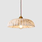 Alabaster Style Pendant Light – Contemporary – Resin & Metal