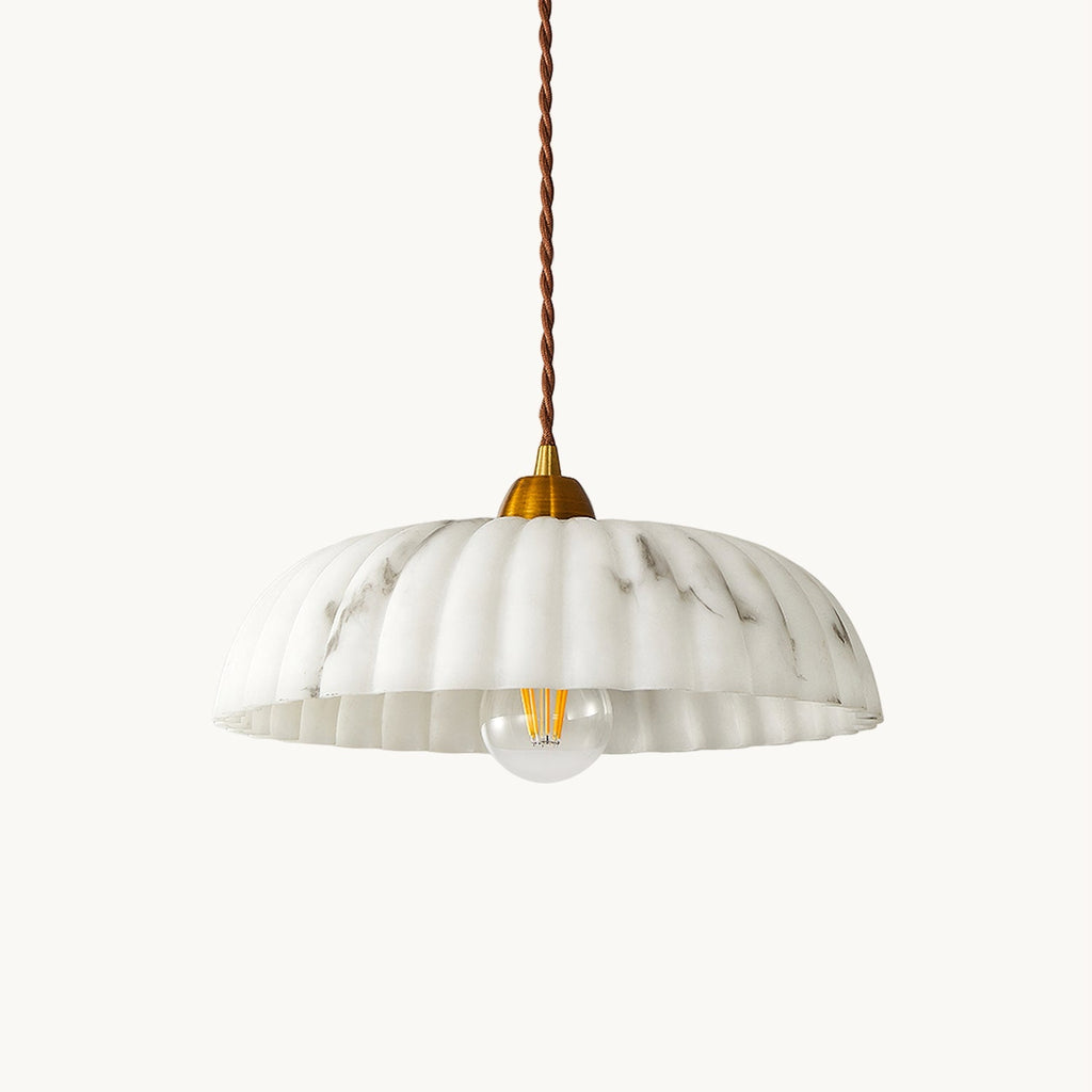 Alabaster Style Pendant Light – Contemporary – Resin & Metal