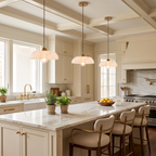 Alabaster Style Pendant Light – Contemporary – Resin & Metal