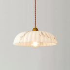 Alabaster Style Pendant Light – Contemporary – Resin & Metal