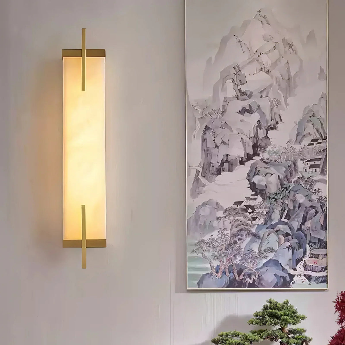 Alabaster Wall Light – Integrated LED – Minimalist – Alabaster & Metal