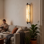 Alabaster Wall Light Vertical in living room - Zenith