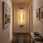 Alabaster Wall Light Vertical in hallway - Zenith