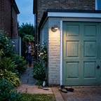 Outdoor Wall Light Adjustable Arc by side path at twilight - Ray