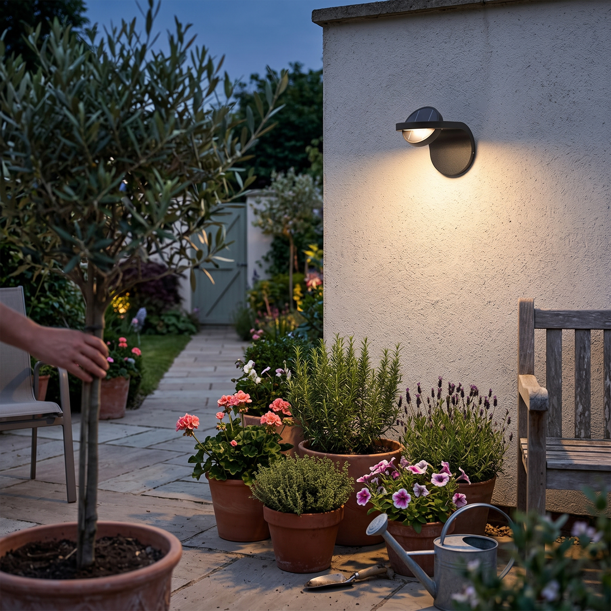 Outdoor Wall Light Adjustable Arc on garden wall - Ray