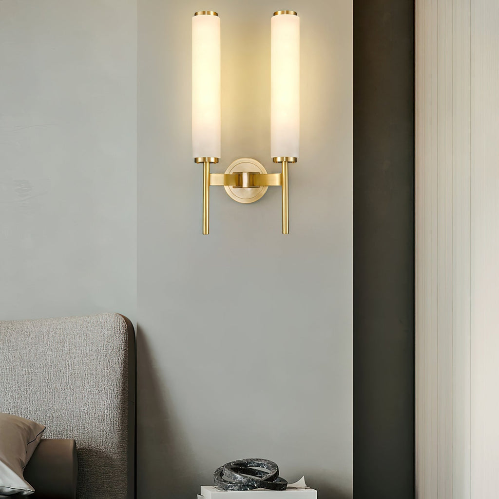 Art Deco Alabaster Wall Light – E14 – Art Deco – Alabaster & Metal
