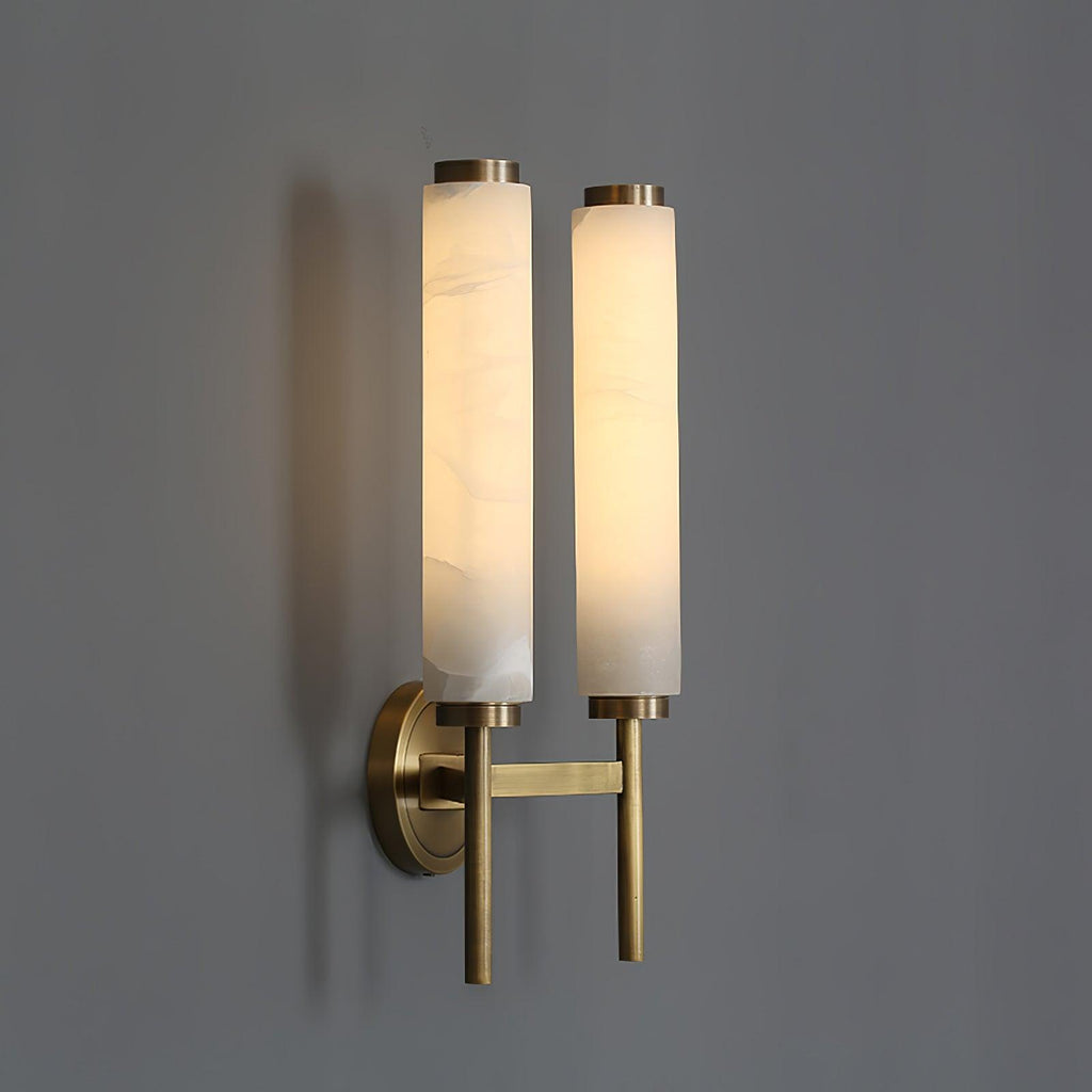 Art Deco Alabaster Wall Light – E14 – Art Deco – Alabaster & Metal