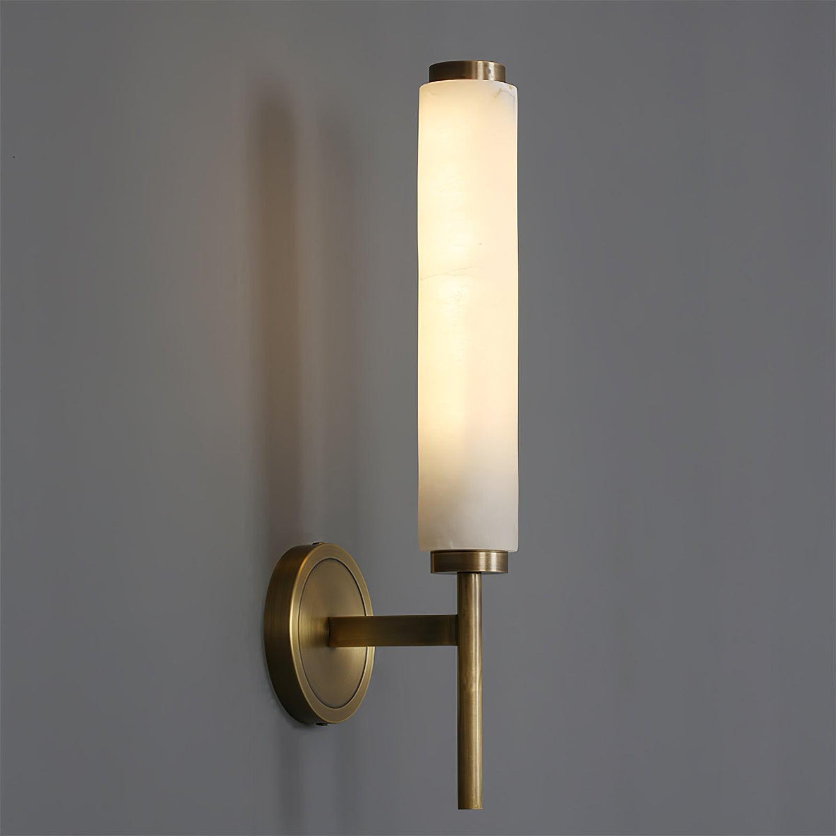 Art Deco Alabaster Wall Light – E14 – Art Deco – Alabaster & Metal