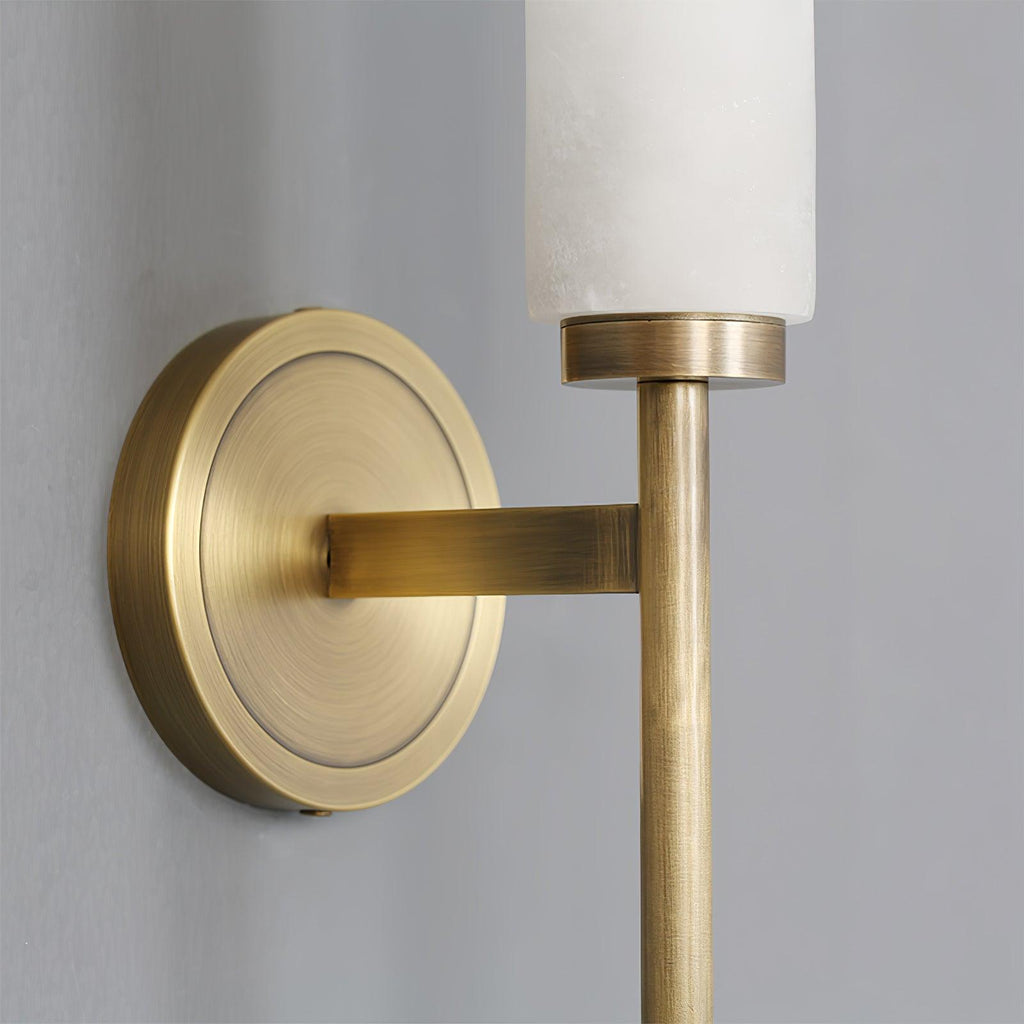 Art Deco Alabaster Wall Light – E14 – Art Deco – Alabaster & Metal