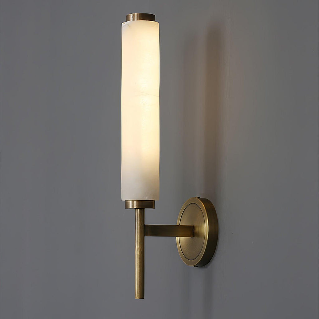 Art Deco Alabaster Wall Light – E14 – Art Deco – Alabaster & Metal