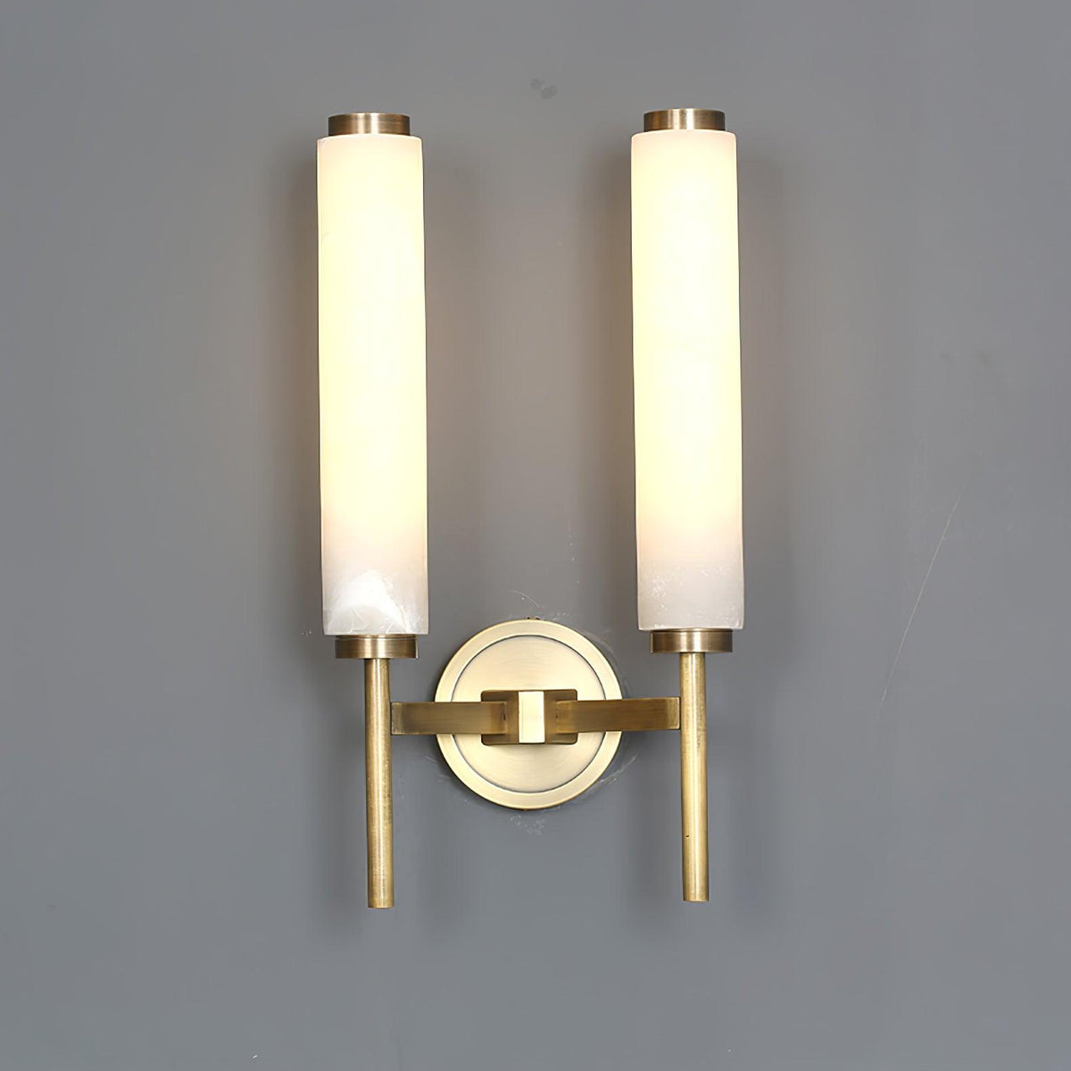 Art Deco Alabaster Wall Light – E14 – Art Deco – Alabaster & Metal