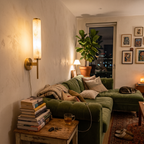 Art Deco Alabaster Wall Light in living room - Kristy