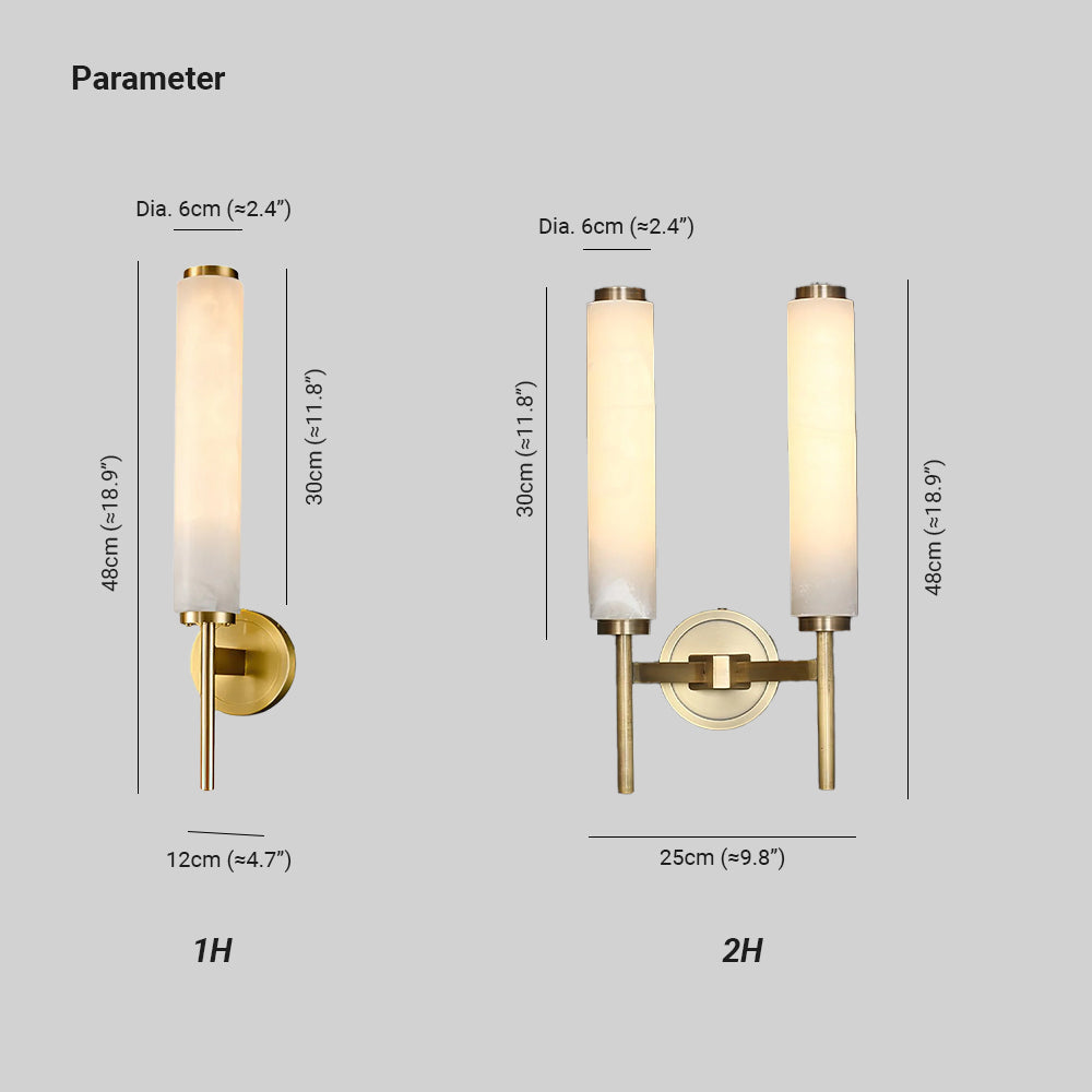 Art Deco Alabaster Wall Light – E14 – Art Deco – Alabaster & Metal