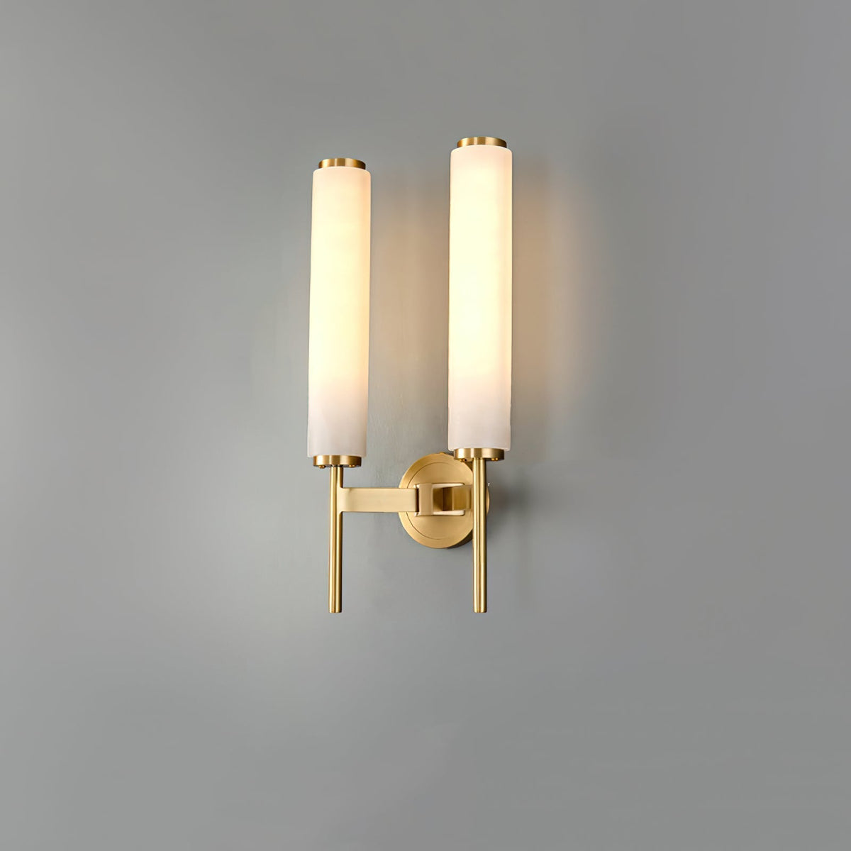Art Deco Alabaster Wall Light – E14 – Art Deco – Alabaster & Metal