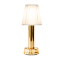 Cordless Fabric Shade Table Lamp – Minimalist – Aluminium & Fabric