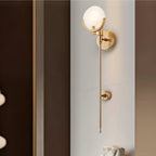 Brass Alabaster Wall Light – E14 – Modern – Alabaster & Brass – Brass