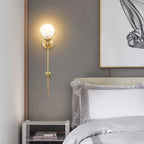 Brass Alabaster Wall Light – E14 – Modern – Alabaster & Brass – Brass