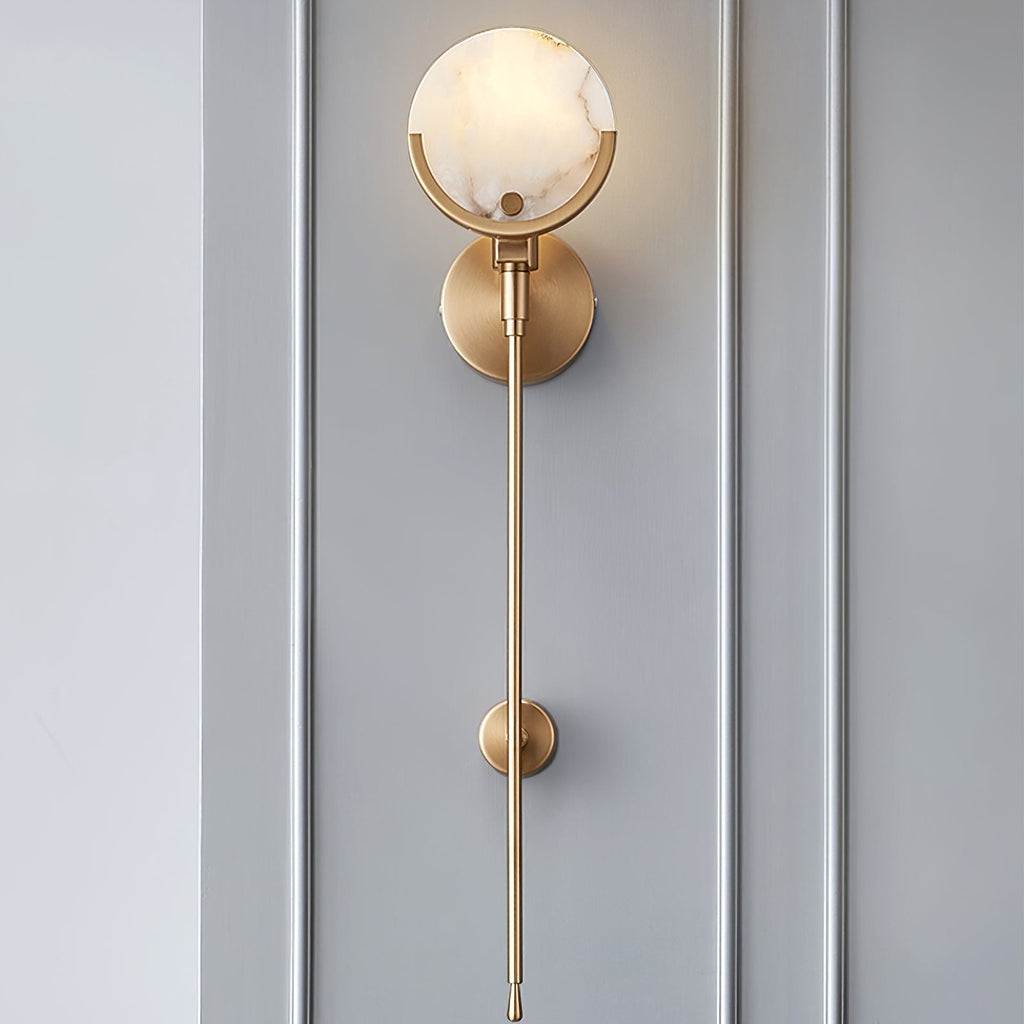 Brass Alabaster Wall Light – E14 – Modern – Alabaster & Brass – Brass