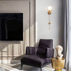 Brass Alabaster Wall Light – E14 – Modern – Alabaster & Brass – Brass