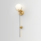 Brass Alabaster Wall Light – E14 – Modern – Alabaster & Brass – Brass