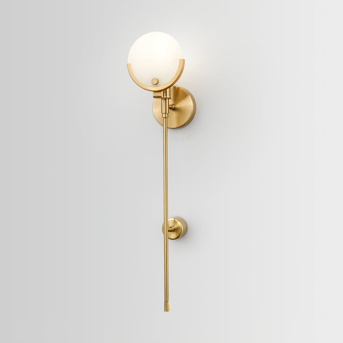 Brass Alabaster Wall Light – E14 – Modern – Alabaster & Brass – Brass