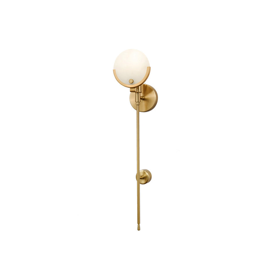 Brass Alabaster Wall Light – E14 – Modern – Alabaster & Brass – Brass