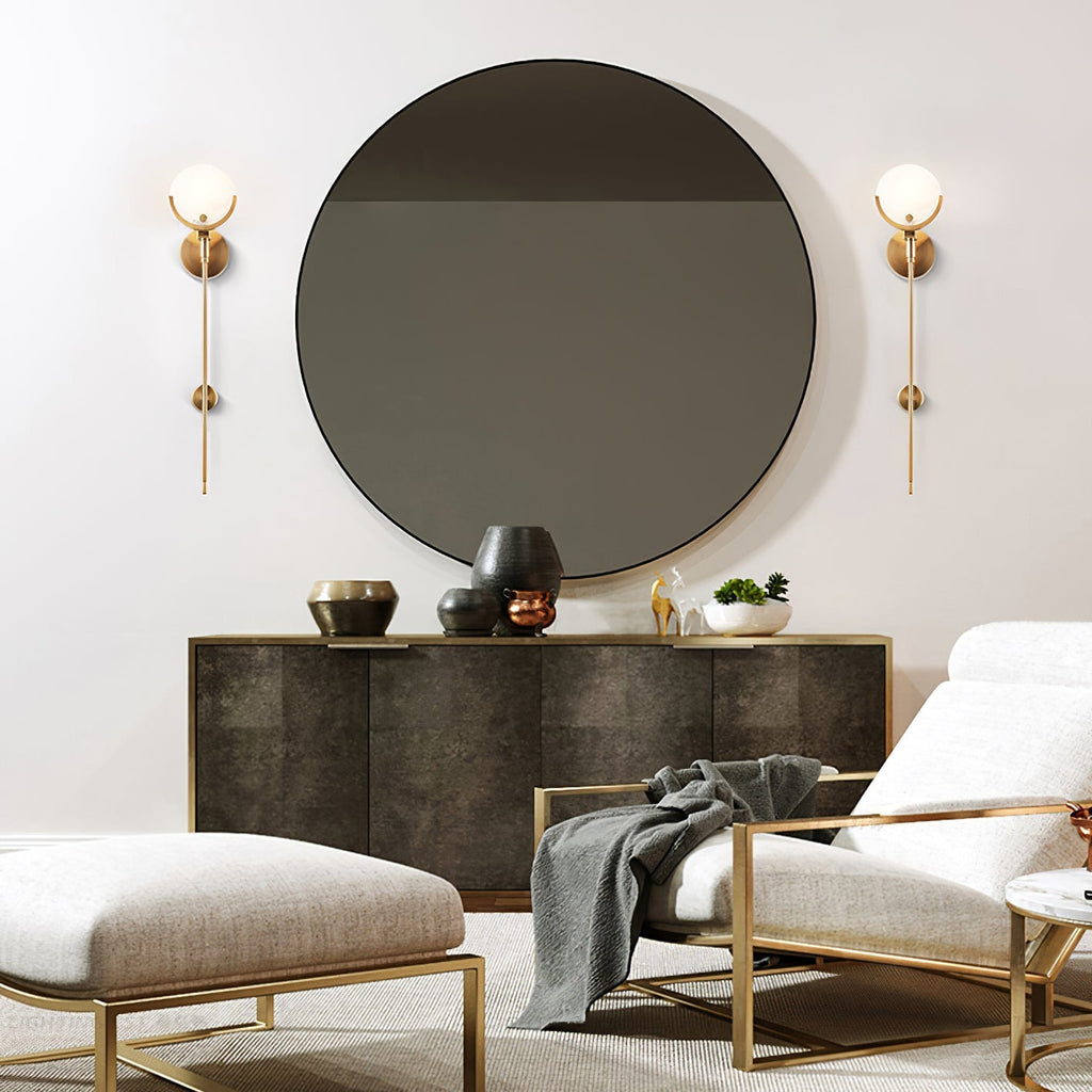 Brass Alabaster Wall Light – E14 – Modern – Alabaster & Brass – Brass