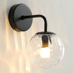 Bubble Glass Vanity Wall Light – E27 – Vintage – Metal & Bubble Glass
