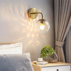 Bubble Glass Vanity Wall Light – E27 – Vintage – Metal & Bubble Glass